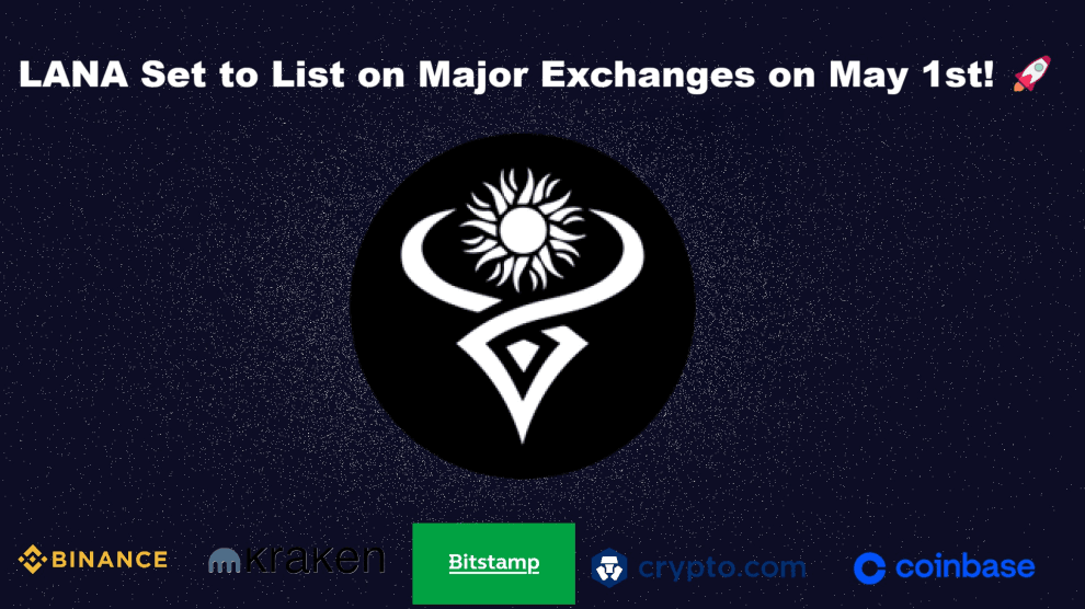 LANA listing Major Exchanges